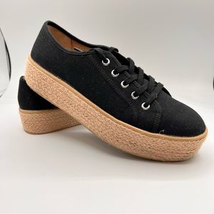 Sun + Stone Indiigo Lace-Up Espadrille Sneakers size 9.5